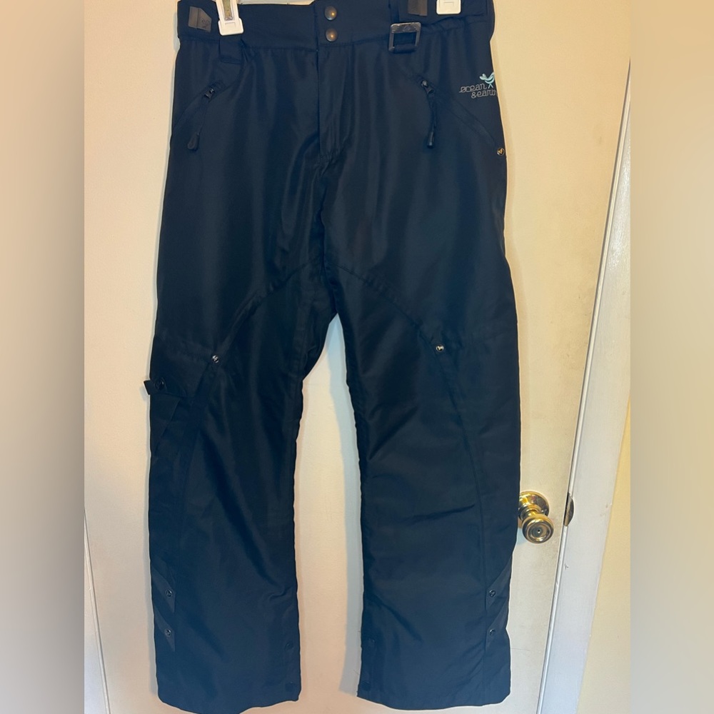 Ocean and Earth Women's Size S Black Ski Snowboard Pants  lined EUC